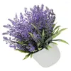 Decorative Flowers Decorazioni per ufficio False Ornament DECORS FINOSSA TABELLA FUCCHIO ARTICIFICAMENTO SIMOLAMENTI PIANTE VIOLA BONSAI