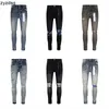 Mor jeans erkek tasarımcı nakış kapitone trend için yırtıldı marka vintage pantolon sıradan katı klasik düz jean erkek motosiklet pantolon pantolon revival 88