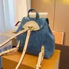 Denim back pack designer tassen echte lederen rugzak dames school rugzakken klassieke dames messenger tassen urmkq