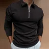 Polos masculins New Fashion Men Long Slve T-shirt Mens Popular Summer Summer 3D Casual Shirt Daily Polo CHIRT MEN Vêtements Y240510W31I