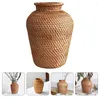 Vases Rattan Vase Rustic Wedding Decor Woven Flower Flower Planter Flowerpot Desktop Mandmade Séché Séché