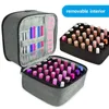 Sacs de rangement Huile essentielle 30 bouteilles Sac de vernis à ongles sac à main Organisateur de conception Couche cosmétique double portable grand y3e1