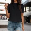 Women's T Shirts Shirt Dresses For Women 2024 Fashion Solid Temperament Casual Loose Short Sleeve Top Mujer