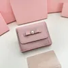 Designer Classic Women's Purse Font Solid Color Butterfly Pearl Card Bag File Bag Suit Holder Card Holder Double Money check card