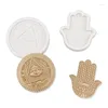 Bakning formar DIY Crystal Epoxy Fatima Hand Silicone Mold Cake Chocolate God's Eye Fondant Decorating Tools Harts Mögel