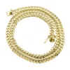 Real 10k Massives gelbgold gefülltes kubanisches Gliedketten Halskette Miami Ketten
