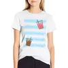 Polos Polos Iced Coffee Pink Milk T-Shirt Anime Ubranie Lady Woman Fashion