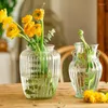 Vases Nordic Large Necked Vase Fresh Flowers Hydroponic Tabletop Glass Living Room Decoration Retro Double Ear