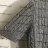 レトロプルオーバーセーターニットTシャツメス半袖