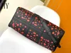 Designer Luxury M59912 Keepall 50 New Men's X YK Wave Point Old Flower Leather Handbag shoulder travel bag 7A Best Quality