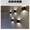 Lampada a parete 6w Alluminio LED LED Moderno sfondo moderno lampade a luci quadrate decorazioni camera da letto