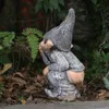 Gardenhars handwerk stinkende dwergstandbeeld ornamenten, sculpturen buiten decoratie, ontlasting