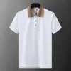 Polo Mens Shirt Letnia marka kostium luksusowy projektant koszulki polo męscy swobodny polo moda wąż pszczoła haft czysty bawełniany kołnierz polo letnia koszulka premium