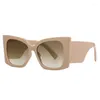 Солнцезащитные очки европейская американская модная женская форма кошачьего глаз Широкая нога солнечные очки винтажные ретро -солнцезащитные очки