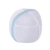 Tvättpåsar 1 st underkläder tvättväska för bh skyddar kulform form bras korg polyester mesh påse vård tvätt s4m1