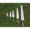 Bride Parasols Fans de papier de mariage parapluie blanc manche en bois japonais artisanat 60 cm de diamètre de diamètre fy5699 AU17 S