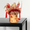 Dekoracyjne kwiaty symulacyjne jagody kwiatowy chiński rok dekoracja stolika na festiwal Bonsai Kitchen Festival Festival Prezentacja