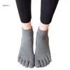 Kadınlar SOCKS UNISEX YOGA KULLANIMLARI DOĞRU RENK 5 TOE AYANICI YAPICI DEĞİL HOSIERY J78E