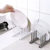 Kök förvaring 1/2pc potten lock rack pan arrangör avlägsnande platta skålhållare hylla skåp bordsartiklar