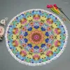 Towel Boho Bohemian Beach Mandala Soft Large Round Absorbent Bath Swimming Bathroom Drying Cloth Yoga Mat Picnic Blanket