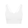 Herenvesten citroen sexy v nek dames sport bra cross banden fitness gevoerde yoga medium support workout training top sportschool slijtage activewear