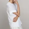 Minimalist Crew Neck Cotton Linen Tees Tops Women Short Sleeve Light Weight T Shirt ML 240513