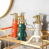 Sıvı Sabun Dispenser Whyou 270ml Seramik Karikatür Bira Dağıtıcı Emülsiyon Lateks Şişeler Banyo Aksesuarları Set Düğün Hediyesi