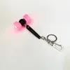 Keychains Kpop Idol Girls Light Stick Creative Pink Hammer Keyrings Bag Pendant Fans Collecties Geschenken met batterijen