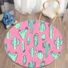 Tapis hx est mexicain rond tapis guitare sable marteau chapeau cactus 3d imprimé pour salon