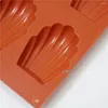 Bakning mögel märke 9 håligheter madeleine kommersiellt skalform silikon kakas mögel kex söta mögel moule en gateau verktyg