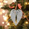 Figurines décoratives 3 pcs ornements de Noël bébé arbre ange costume ailes en plastique suspendu