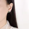 Novos jóias de jóias de jóias Earing s Pure Sier Esmeralda Incluste Brincos de diamante coreano Capto do estilo legal Brincos de ponta de ponta de ponta de prata 925 ENOGIÇÕES PARA MULHERES