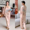 Home Clothing Two Piece O-Neck Rayon Pajamas Suit Chinese Style Pyjamas Homewear Women Print Sleepwear Nightwear Casual Pijamas Sleep Set