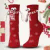 Donne calzini natalizi in uomo coppia un regalo per bambole carini magnetiche per la famiglia di coppie