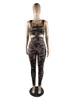 Nouveau designer survêtements Summer Camo Two Piece Sets Femmes Ternites Sans manches Pantalons de débardeur Camouflage Camouflage Tracksuit Casual Sweins Sweetsal Clothing 11043