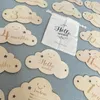 Party Decoration 8Pcs/Set Baby Wooden Cloud Shape Born Milestone Cards Memorial Monthly Commemorativenir Po Prop Nursery Decor