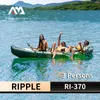 Aqua Marina Ripple 3 Personer Kayak Familjestil Leisure Sport Canoing Water Travel Fishing BoDAble Boat 370x85cm 240509