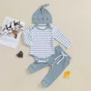 Kledingsets Baby katoenen kledingset gestreepte jumpsuit 3 6 9 12 18 maanden oud Baby ClothingL2405