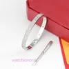 AAAクレーター1to1オリジナルバングルZhikaga Mantianxing Three-Row Diamond Bracet Titanium Steel Light Luxury Fashion Jewelry With Logo Box