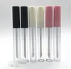 Storage Bottles 2.5ml Plastic Frosted Lip Gloss Tube Empty Container With White/Pink Lid Round Lipgloss Refillable Wholesale
