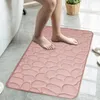 Tapijten badkamer mat traagschuim water absorberen niet -slipsteen geplaveide badkast comfortabel douchevloer badhoedtapijt voor