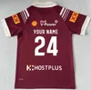 2024 Queensland Maroons Kids Qld Maroons Rugby Jersey Size 16-26 (사용자 정의 이름 및 번호