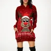 Повседневные платья рождественские лосья для печати Sweater Fashion Fash