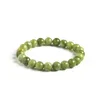 Charm Bracelets JD Natural Stone Light Green Southern Jade Bead Bracelet Women Fashion Round Beads Handmade Strand Yoga Energy Wrist Bangles Y240510