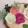 Декоративные цветы 100 шт. Факовая цветочная голова Реалистичная искусственная пена розы с марлевой сеткой DIY Свадебное симуляция цветочный декор