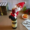 Bottles Red New Cover Wine XMAS Bags Bottle Holder Party Decors Hug Santa Claus Snowman Dinner Table Decoration Home Christmas Wholesale G0817