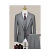 Costumes masculins à plaid gris rétro de style homme de combinaison de combinaison de combinaison de costume de blazer pant