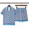 Męskie koszulki Casablancas 24ss Designer Masao San Print Mens Shirt Women Silk Casablacnc krótkie rękawie luksusowa koszulka
