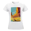 Kvinnors polos Santa Fe Vintage Travel Poster T-shirt toppar grafik Kvinnkläder