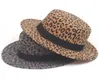 2020 Novos homens homens leopardo lã de lã Felta chapéu de boate largo lar superior chapé fedora retro damas formal fester trilby cap9110265